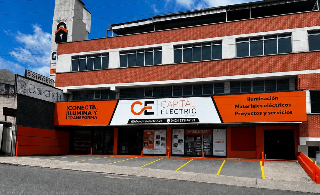 Fachada de la tienda Capital Electric en la Av. Principal de Boleíta, Caracas